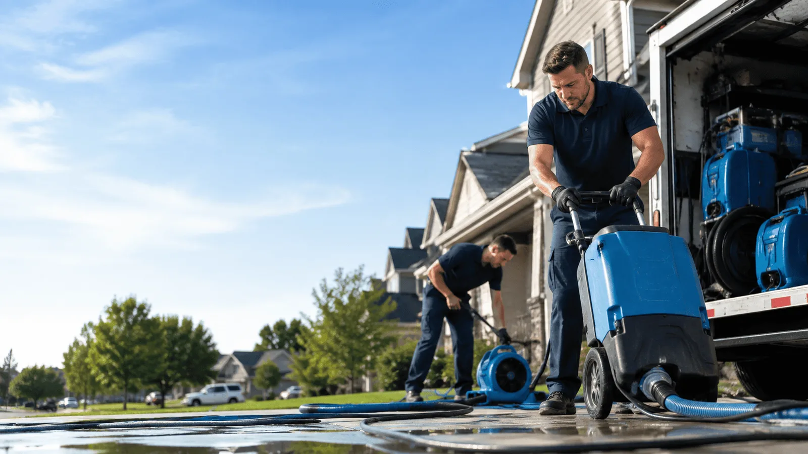 Dehumidification being performed in Schnecksville, PA